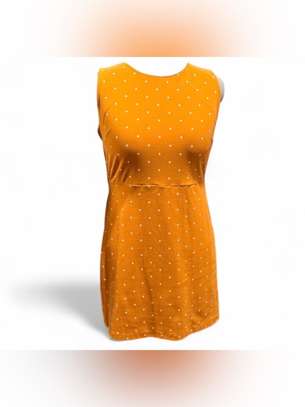 Old Navy Orange Polka Dot Midi Dress